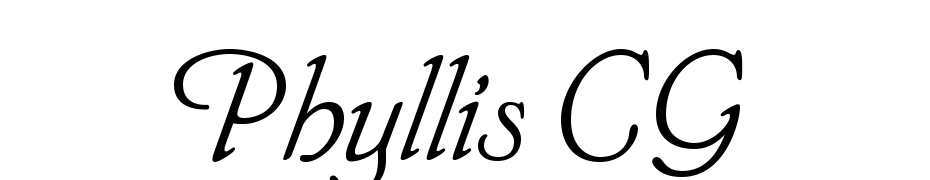 Phyllis CG cкачати шрифт безкоштовно